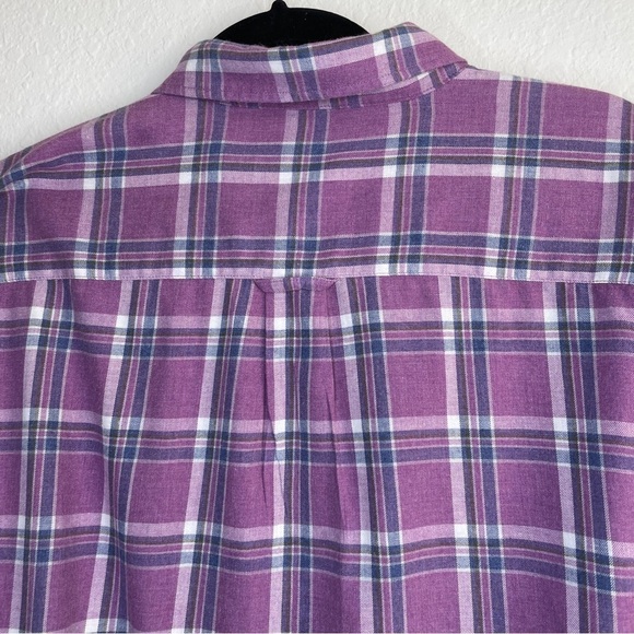 Peter Millar Purple Blue Sherbrook Check Stretch Cotton Button Down Shirt XXL - Picture 5 of 8